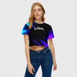 Женская футболка Crop-top 3D Louna neon bend - фото 2