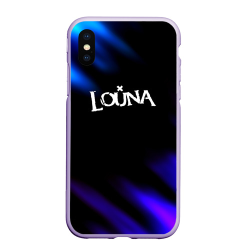 Чехол для iPhone XS Max матовый Louna neon bend, цвет светло-сиреневый