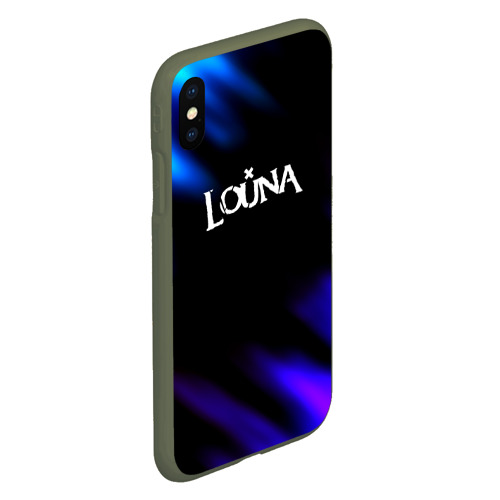 Чехол для iPhone XS Max матовый Louna neon bend, цвет темно-зеленый - фото 3