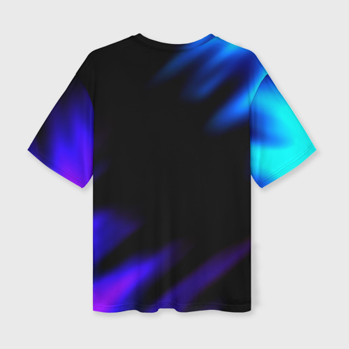 Женская футболка oversize 3D Louna neon bend, цвет 3D печать - фото 2