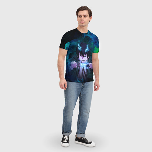 Мужская футболка 3D Синий экзорцист - Рин, цвет 3D печать - фото 5