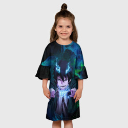 Детское платье 3D Синий экзорцист - Рин - фото 2