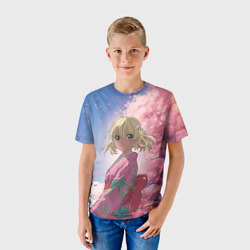 Детская футболка 3D Сиэми Морияма - Синий экзорцист - фото 2