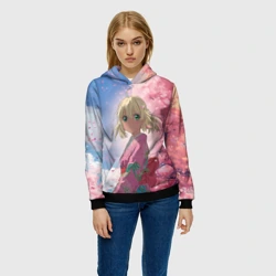 Женская толстовка 3D Сиэми Морияма - Синий экзорцист - фото 2