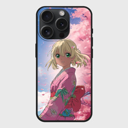 Чехол силиконовый для Apple iPhone 15 Pro матовый Сиэми Морияма - Синий экзорцист