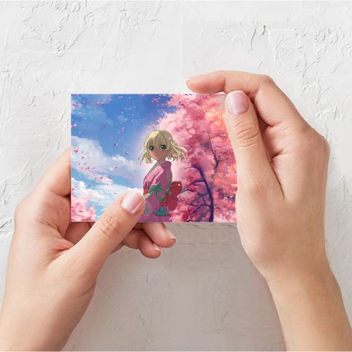 Поздравительная открытка Сиэми Морияма - Синий экзорцист, цвет белый - фото 3