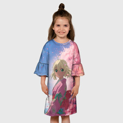 Детское платье 3D Сиэми Морияма - Синий экзорцист - фото 2