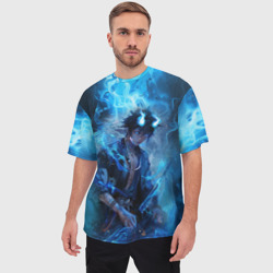 Мужская футболка oversize 3D Синий демон - Синий экзорцист - фото 2
