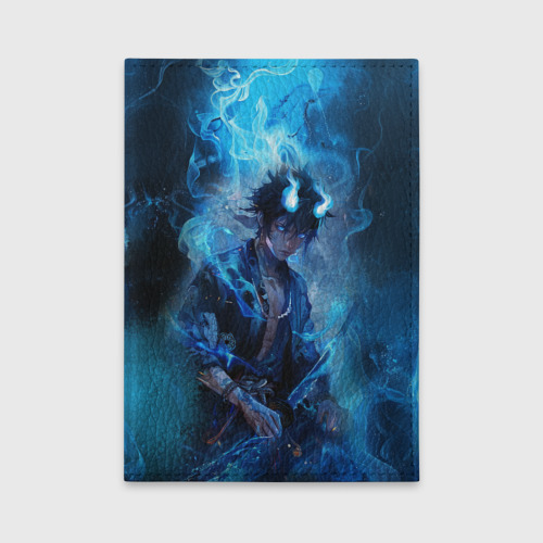 Обложка для автодокументов Синий демон - Синий экзорцист, цвет зеленый