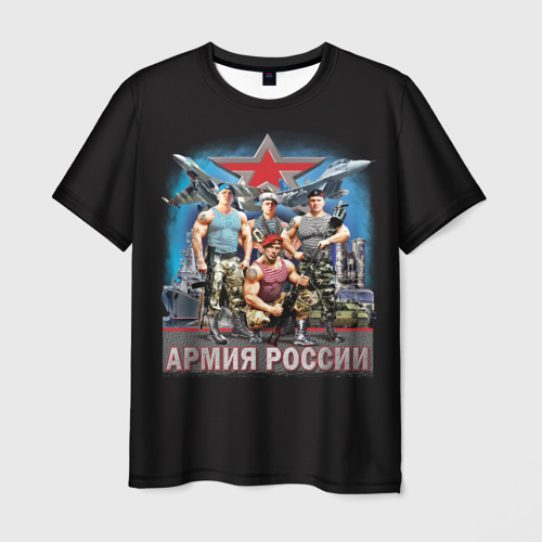 Мужская футболка 3D Бойцы армии России, цвет 3D печать