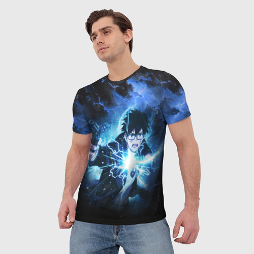 Мужская футболка 3D Юкио - Синий экзорцист, цвет 3D печать - фото 3