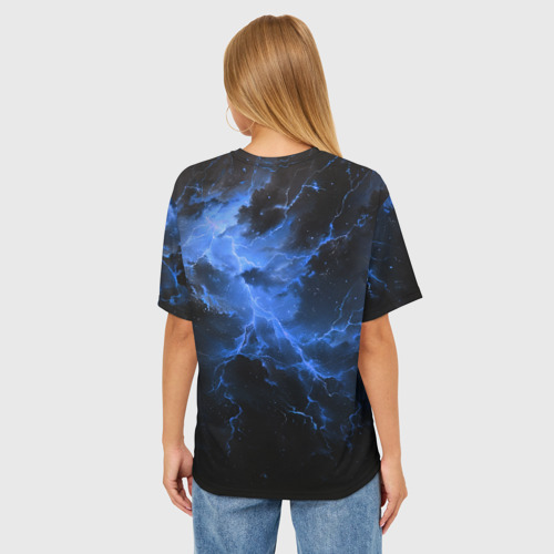 Женская футболка oversize 3D Юкио - Синий экзорцист, цвет 3D печать - фото 4
