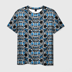 Синяя плетёная броня киберпанк – Мужская футболка 3D с принтом купить со скидкой в -26%