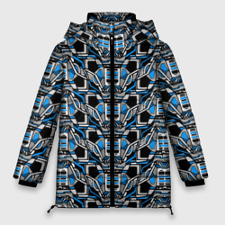 Синяя плетёная броня киберпанк – Женская зимняя куртка Oversize с принтом купить