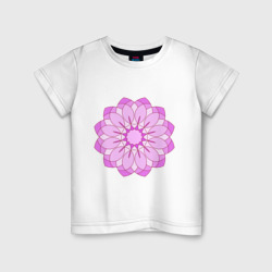 Детская футболка хлопок Мандала -  розовый цветок