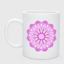 Кружка керамическая Мандала -  розовый цветок