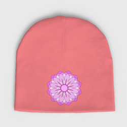 Детская шапка демисезонная Мандала -  розовый цветок