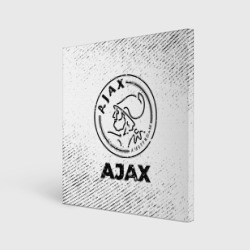 Холст квадратный Ajax с потертостями на светлом фоне