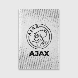 Обложка для паспорта матовая кожа Ajax с потертостями на светлом фоне