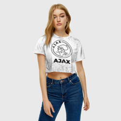 Женская футболка Crop-top 3D Ajax с потертостями на светлом фоне - фото 2