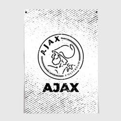 Постер Ajax с потертостями на светлом фоне