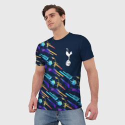 Мужская футболка 3D Tottenham градиентные мячи - фото 2