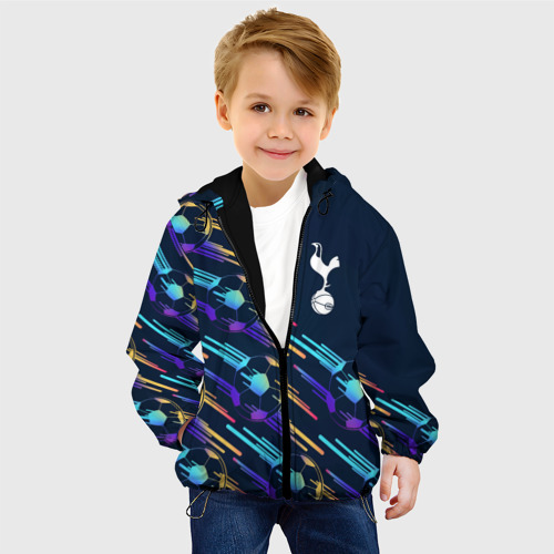 Детская куртка 3D Tottenham градиентные мячи, цвет черный - фото 3