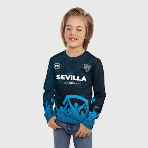 Детский лонгслив 3D Sevilla legendary форма фанатов, цвет 3D печать - фото 3