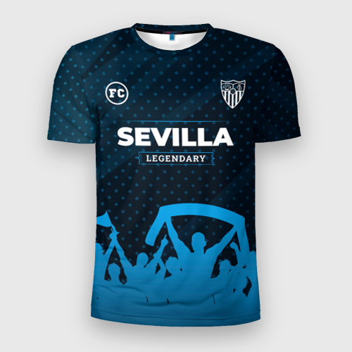 Мужская футболка приталенная с принтом Sevilla legendary форма фанатов, вид спереди №1