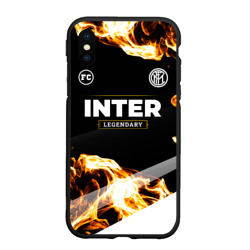 Чехол для iPhone XS Max матовый Inter legendary sport fire