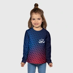 Детский лонгслив 3D Hitman неоновые соты - фото 2