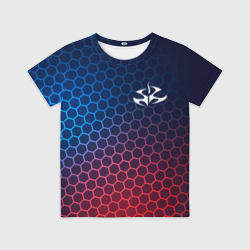 Детская футболка 3D Hitman неоновые соты