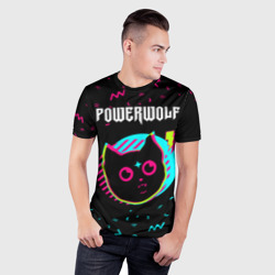 Мужская футболка 3D Slim Powerwolf - rock star cat - фото 2