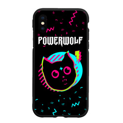 Чехол для iPhone XS Max матовый Powerwolf - rock star cat