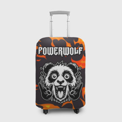 Чехол для чемодана 3D Powerwolf рок панда и огонь