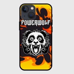 Чехол для iPhone 13 mini Powerwolf рок панда и огонь