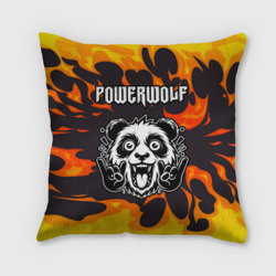 Подушка 3D Powerwolf рок панда и огонь