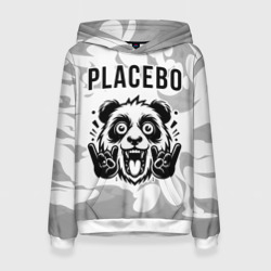 Женская толстовка 3D Placebo рок панда на светлом фоне
