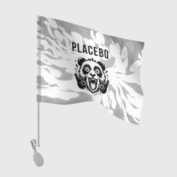 Флаг для автомобиля Placebo рок панда на светлом фоне