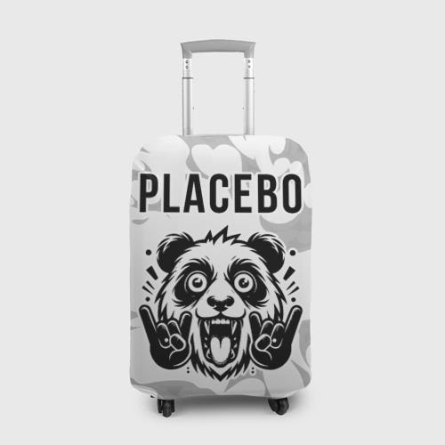 Чехол для чемодана 3D Placebo рок панда на светлом фоне, цвет 3D печать