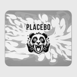 Прямоугольный коврик для мышки Placebo рок панда на светлом фоне