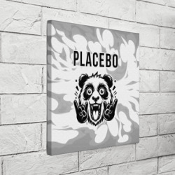 Холст квадратный Placebo рок панда на светлом фоне - фото 2