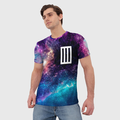 Мужская футболка 3D Paramore space rock, цвет 3D печать - фото 3