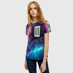 Женская футболка 3D Paramore space rock - фото 2
