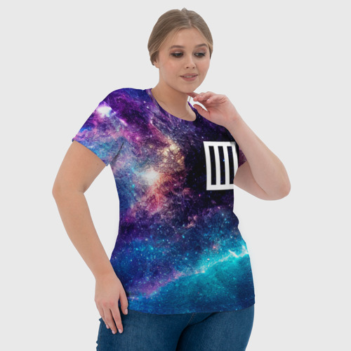 Женская футболка 3D Paramore space rock, цвет 3D печать - фото 6