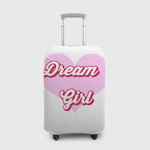 Чехол для чемодана 3D Девушка-мечта и розовое сердце , цвет 3D печать