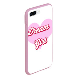 Чехол для iPhone 7Plus/8 Plus матовый Девушка-мечта и розовое сердце  - фото 2