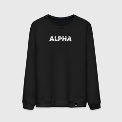Alpha white – Мужской свитшот хлопок с принтом купить со скидкой в -13%