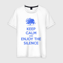 Keep calm and enjoy the silence – Мужская футболка хлопок с принтом купить со скидкой в -20%