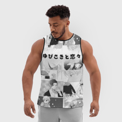 Мужская спортивная майка 3D Манга - Любовь с кончиков пальцев - фото 2